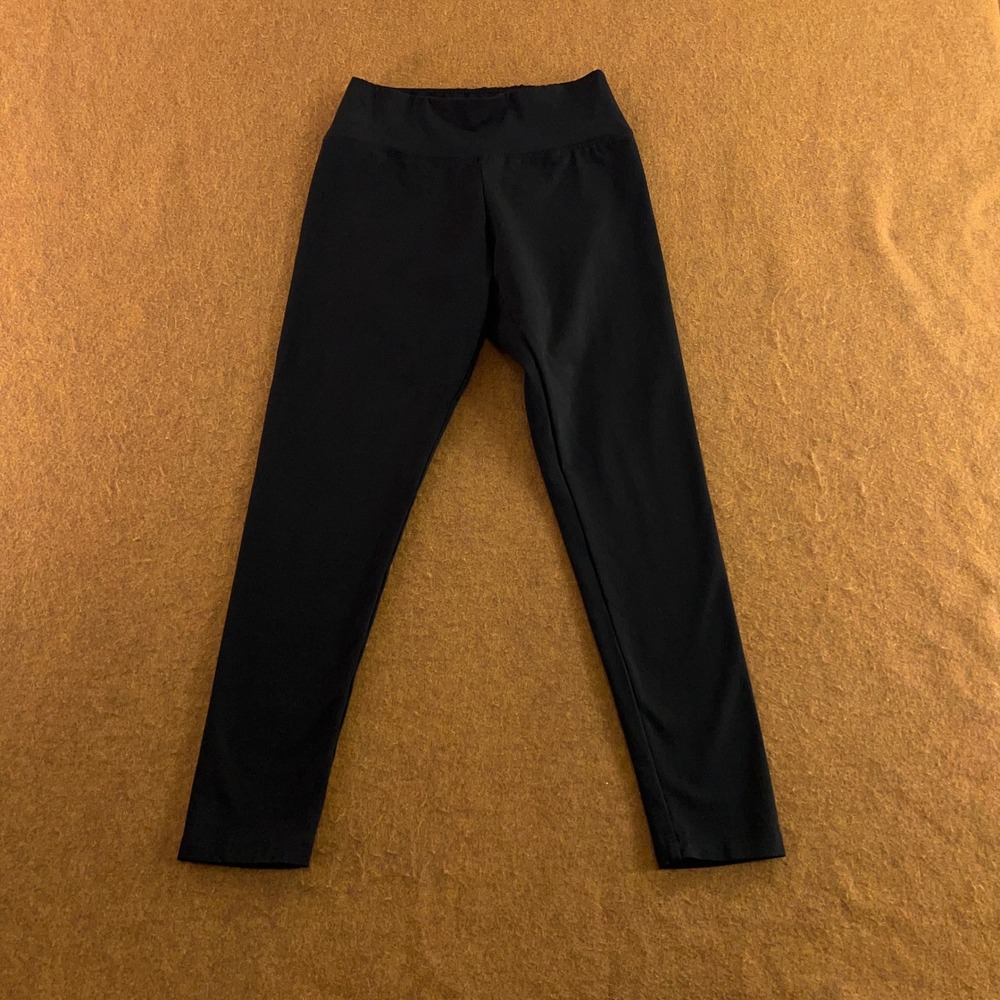 Anthropologie Womens Medium Black Cotton Spandex High Rise Ankle Pant New